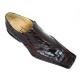 Tucci by Romano "Wave" Brown Hornback Crocodile/Eel Shoes